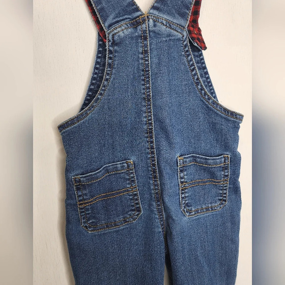 CARTER'S Stretchy Denim Overalls Sz 18m - Picture 6 of 8